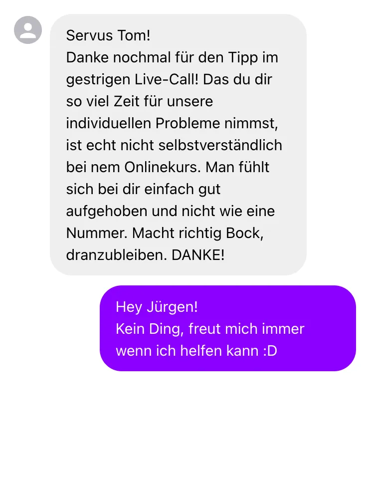 Teilnehmer-Feedback Screenshot